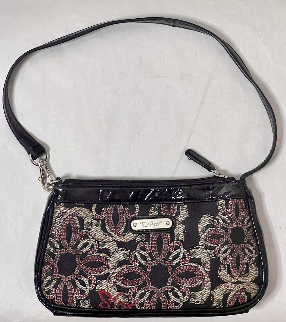 Vintage Sharif jacquard canvas mini shoulder bag / pochette.